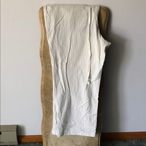 Wide leg linen pants